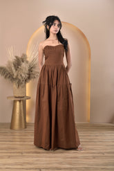 Vintage Pleated Corset Dress