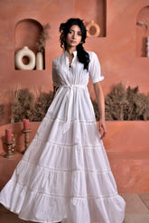 Panelled Tiered Dress