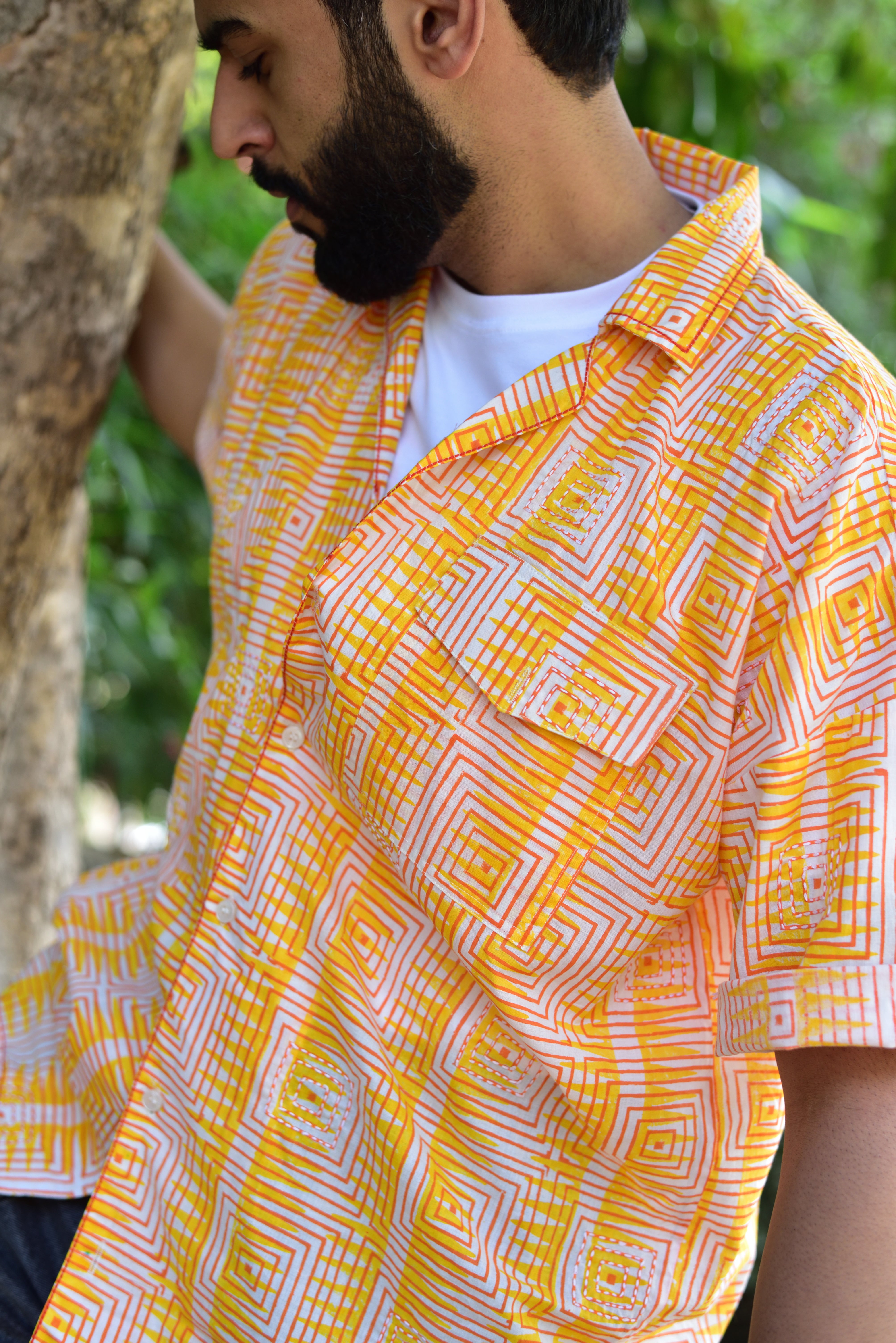Oversized Maze Kantha T-Shirt