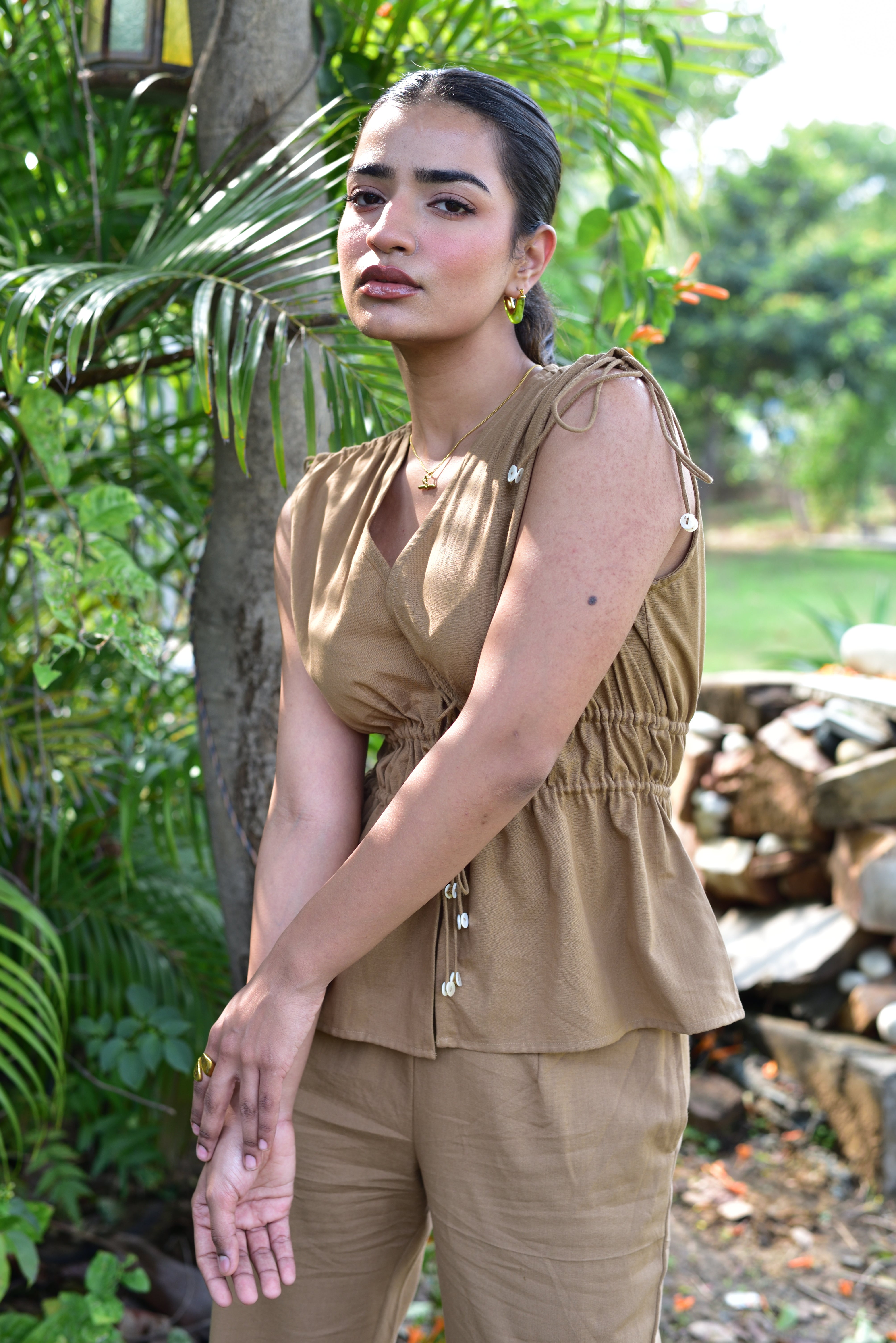 Cinnamon Drawstring Top