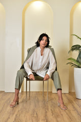 White Pintuck Power Shirt