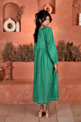 Zaria Gathered Midi Dress