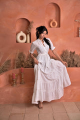 Panelled Tiered Dress