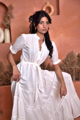 Panelled Tiered Dress