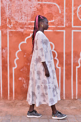 Monochrome Palm Dress