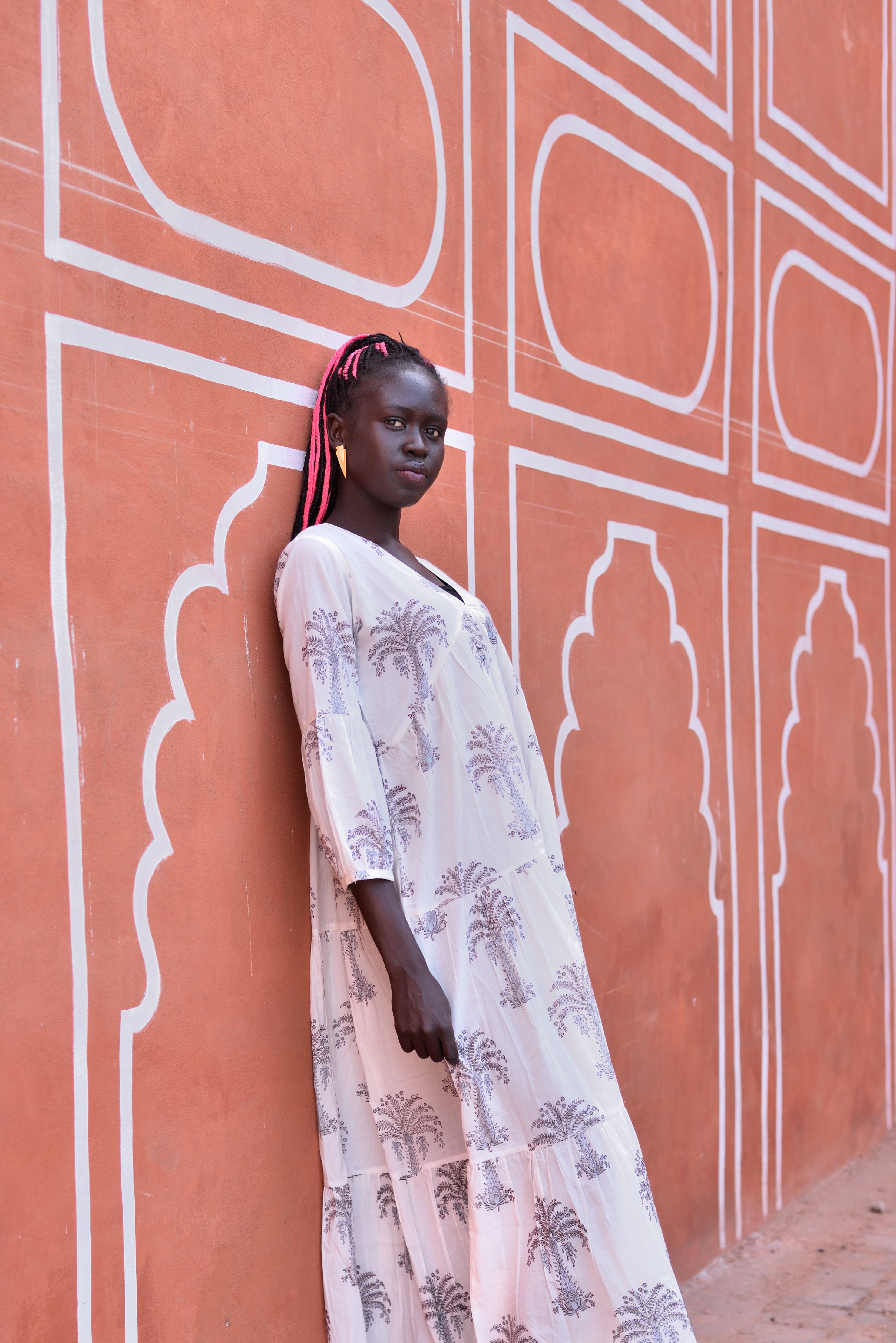 Monochrome Palm Dress